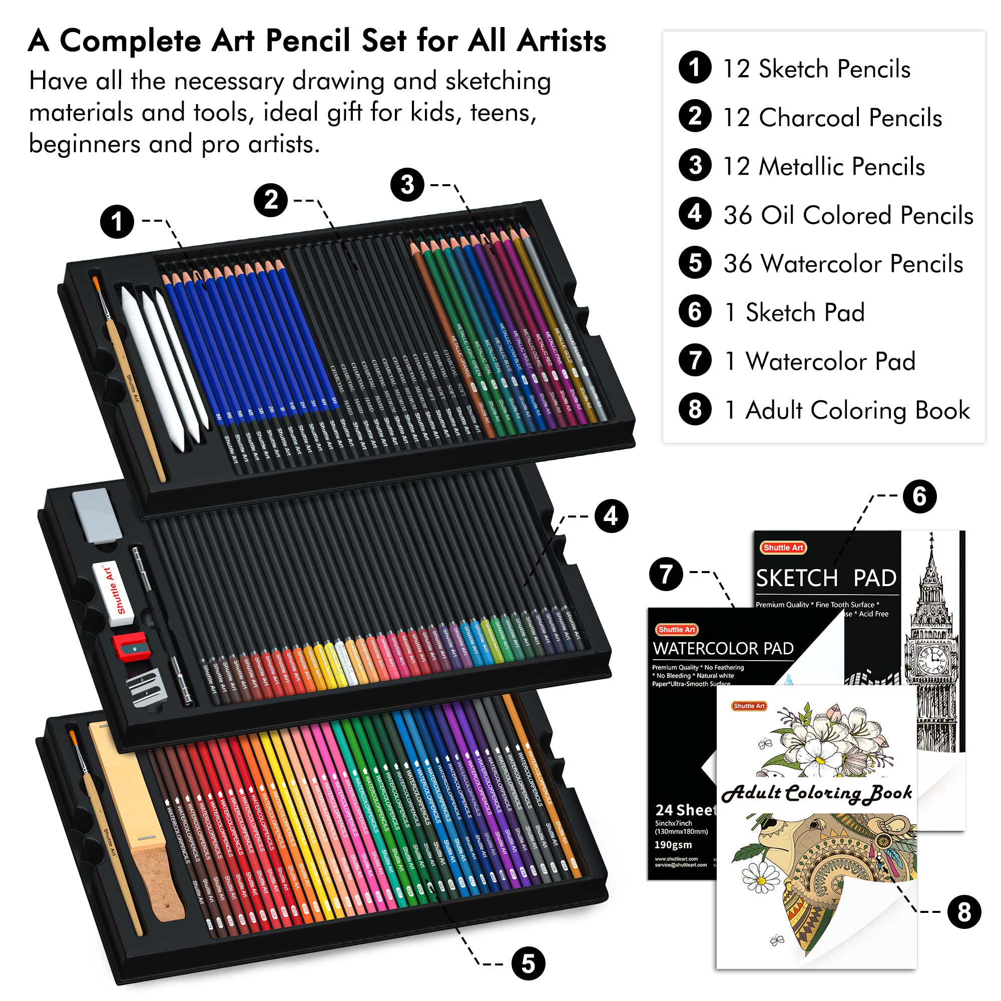 Flipkart.com | Afflatus Drawing Pencils Sketch Kit 30 Pieces Professional  for Artist Drawing Set Include Charcoal Pencils Graphite pencil Set  Sketching Pencil Set Drawing Kit for Artists With 25 Pages Sketch Book -