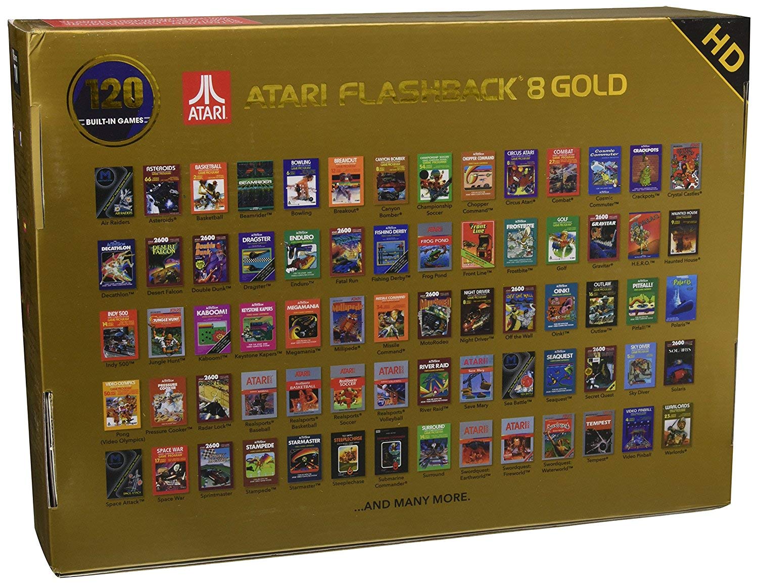 Atari Flashback 8 Gold Console HDMI 120 Games 2 Wireless Controllers