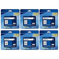 T-Ze231 Compatible Label Tape Replacement for Brother PTouch TZe-231 TZe231Tape, 6 Packs 0.47