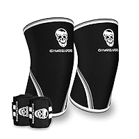 Elbow Sleeves (1 Pair) W/Wrist Wraps - Elbow Brace For Support & Compression for Powerlifting, Weightlifting, Bench & Tendonitis - 5mm Neoprene - For Men & Women