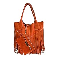 Naya suede leather shopper bag