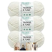 Wool-Ease Thick & Quick - Solid Colors - 3 Pack with Pattern Cards - 640-099 (Fisherman)