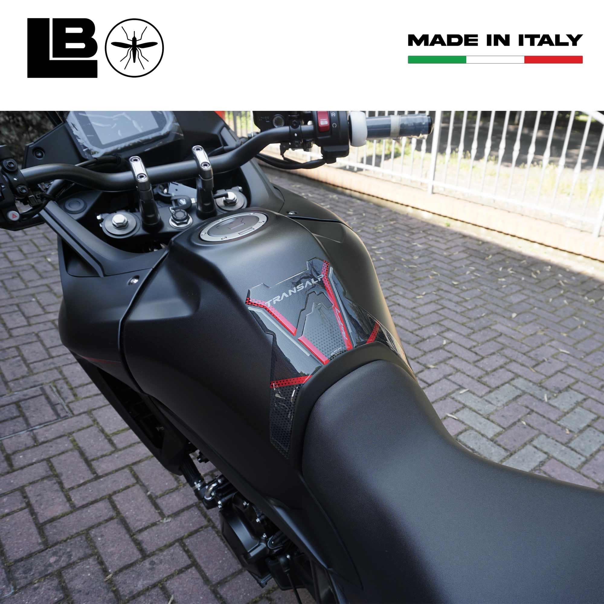 labelbike - Tank Pad Protection and Decoration Sticker Compatible with Honda Transalp 2023