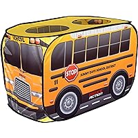 Sunny Days Entertainment Pop Up School Bus – Indoor Playhouse for Kids | Yellow Vehicle Toy Gift for Boys and Girls
