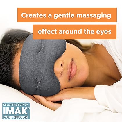 Brownmed - IMAK Eye Pillow - Cooling Sleep Eye Mask & Shade with ErgoBeads for Men & Women- Reusable Eye Cover for Headache, Sleeping, Migraine, Puffy Eyes & Eye Strain Relief