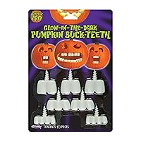 Glow Pumpkin Teeth Set, Standard, Multi-Colored