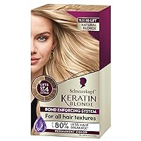 Keratin Blonde Hair Dye Natural Blonde 11.0, Hi-Lift Permanent Color, 1 Application - Hair Color Enriched with Keratin, Lightens up to 4 Levels and Protects Hair from Breakage*