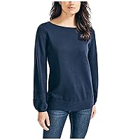 Nautica Women's Classic Soft Cotton Boat Neck Sweater