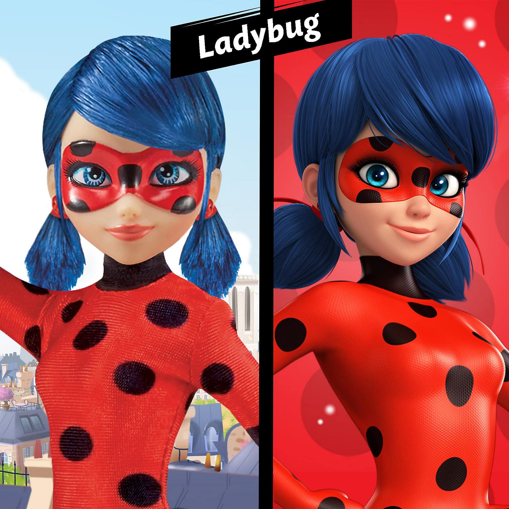 Miraculous Bandai Ladybug Ladybug, Cat, Fashion Doll