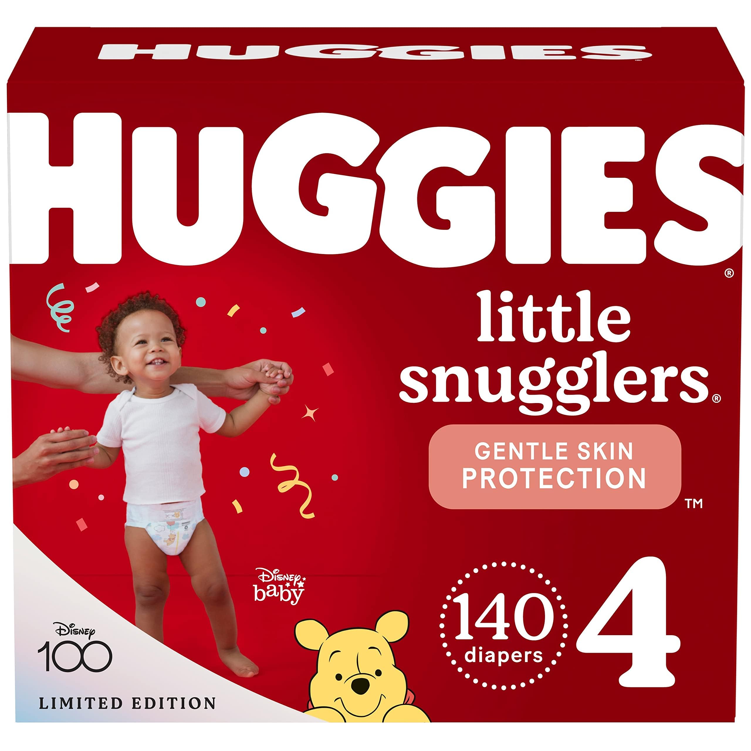 Huggies Little Snugglers Baby Diapers, Size 4 (22-37 lbs), 140 Ct