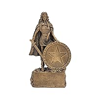 Decade Awards Warrior Woman Trophy - 6.75 Inch Tall | Golden Female Champion Award | Celebrate Her Strength, Triumphs and Success with This Female Warrior - Engraved Plate on Request
