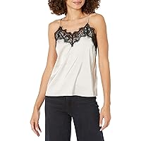 The Drop Women's Natalie V-Neck Lace Trimmed Camisole Tank Top