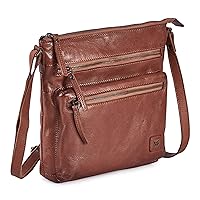 Wise Owl Accessories Small Crossbody Bags for Women Real Leather Purse Handbags Crossover Over the Shoulder Pocketbook