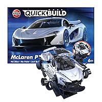 Airfix J6028 Quickbuild Plastic Model Car Kits - McLaren P1 - White - Easy Assembly Snap Together Model Kit, Classic Car for Adults & Kids to Build, Model Sports Car, Building Toys Set