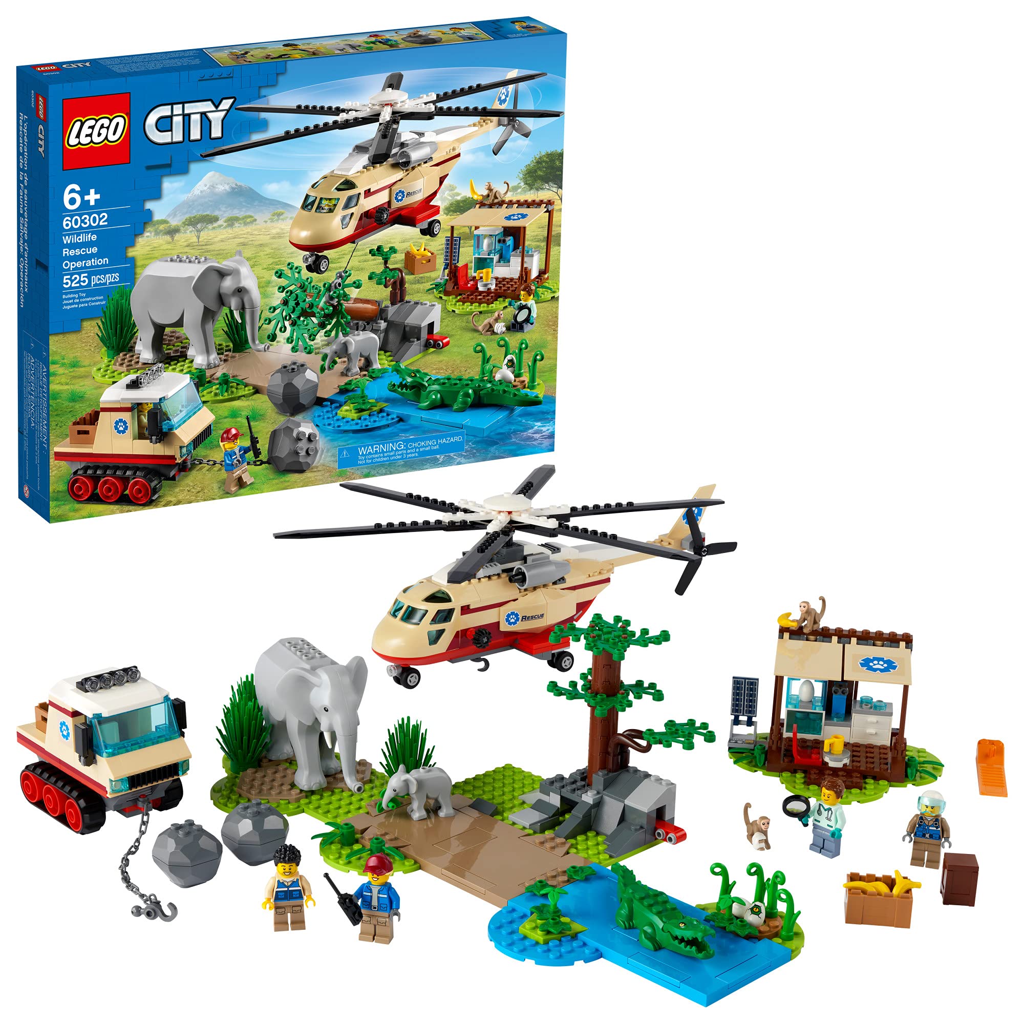 LEGO City Wildlife Rescue Operation 60302 Building Kit; Creative Toy; Best Gifts for Kids; New 2021 (525 Pieces)