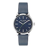 Ted Baker Cosmop Men's Blue Eco Genuine Leather Strap Watch (Model: BKPCSS4019I)