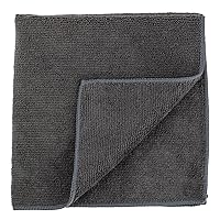 Restaurantware Clean Tek Professional 16 x 16 Inch Cleaning Cloths 10 Lint Free Microfiber Towels - Highly Absorbent Non Abrasive Gray Microfiber Cleaning Rags Reusable For All Purpose Use