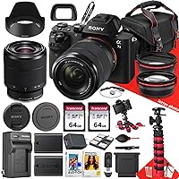 Sony a7 II Mirrorless Camera with Sony FE 28-70mm f/3.5-5.6 OSS Lens + 128 GB Memory + Spider Tripod + Case + Monopod + Card Reader + Battery Charger + More (27pc Bundle)