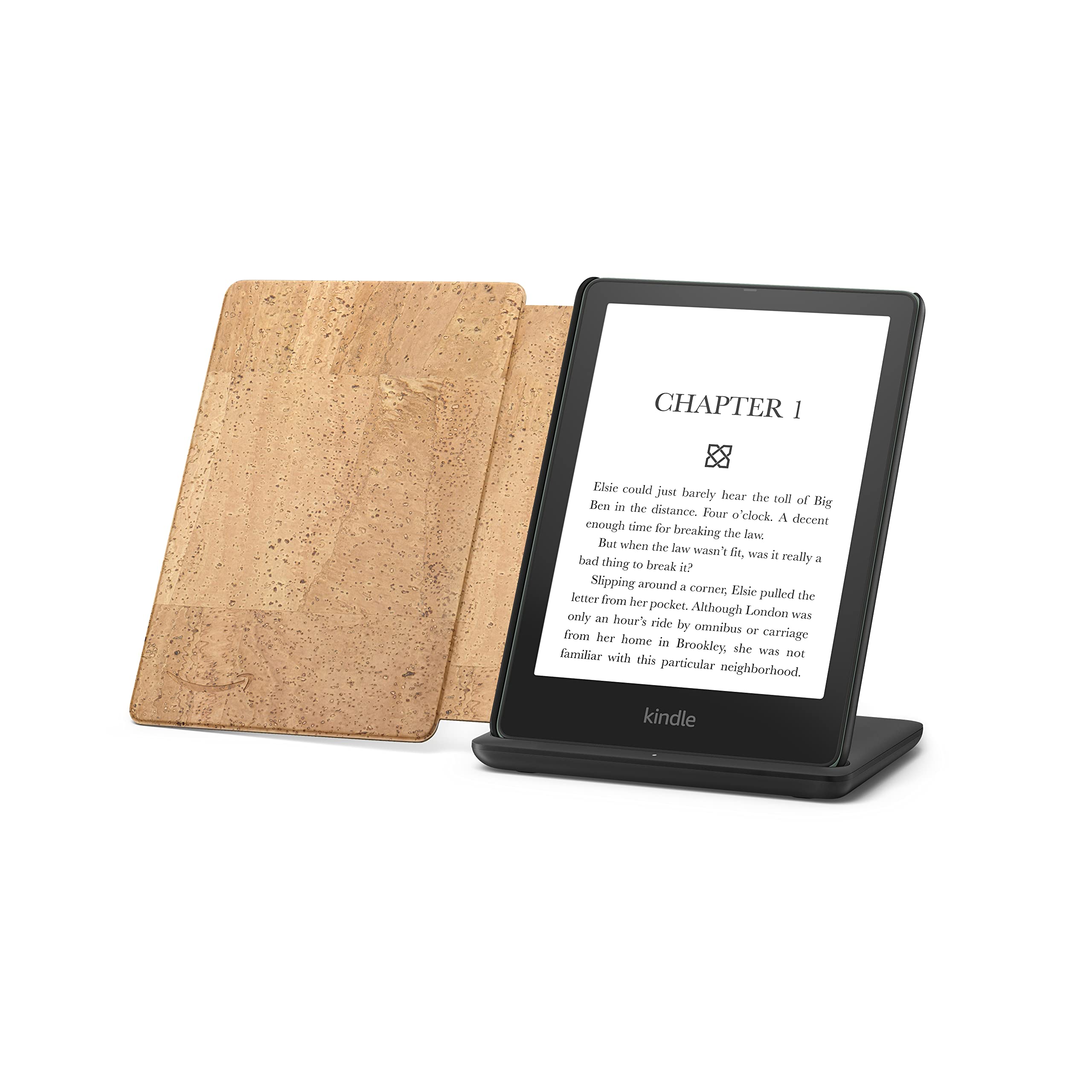 Kindle Paperwhite Signature Edition including Kindle Paperwhite (32 GB) - Agave Green - Without Lockscreen Ads, Cork Cover - Light, and Wireless Charging Dock