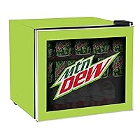 CURTIS MIS170MD Mountain Dew 50 Can Beverage Cooler, Glass Door, 1.8 cu ft, Lime