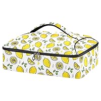 ALAZA Casserole Cookware, Fresh Yellow Lemon Green Leave Casserole Dish Carrier Bag Travel Bag for Potluck Parties,Picnic,Beach