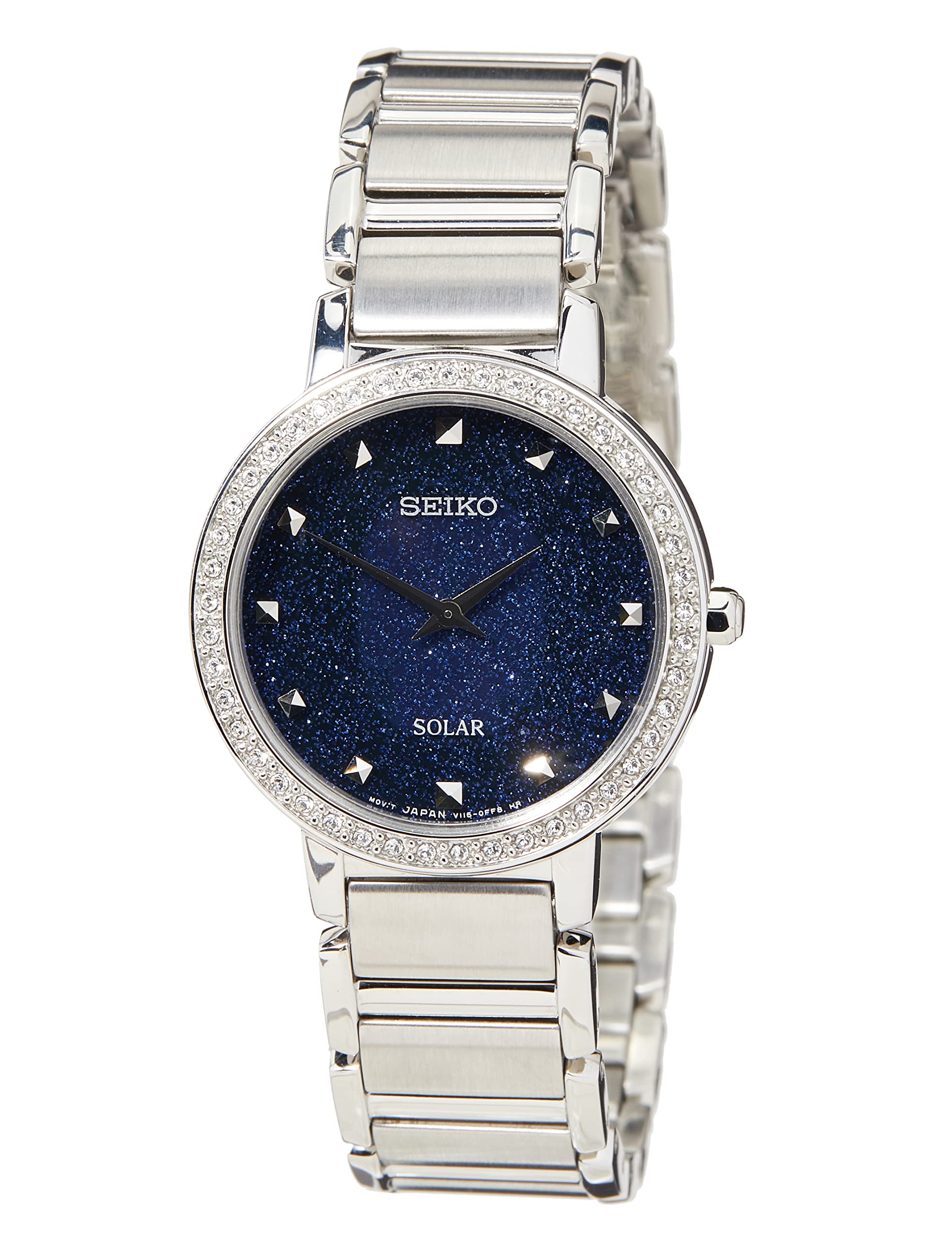 SEIKO Womens Analogue Quartz Watch with Stainless Steel Strap SUP433P1, Blue, One Size, Bracelet