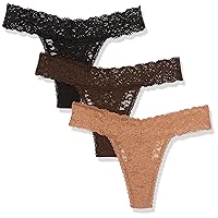 Maidenform Underwear Pack, All-Over Lace Thong Panties for Women, 3-Pack