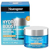 Hydro Boost Face Moisturizer with SPF 25, Hydrating Facial Sunscreen, Oil-Free and Non-Comedogenic Water Gel Face Lotion 1.7 oz