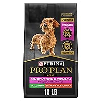 Purina Pro Plan Sensitive Skin and Stomach Adult Dog Food Small Breed Salmon and Rice Formula - 16 lb. Bag