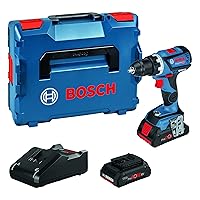 Bosch Professional 18 V System Cordless Drill GSR 18V-60 C (Max. Torque 60 Nm, Includes 2 x 4.0 Ah ProCORE18V Battery, Charger GAL 18 V-40, L-BOXX 136)