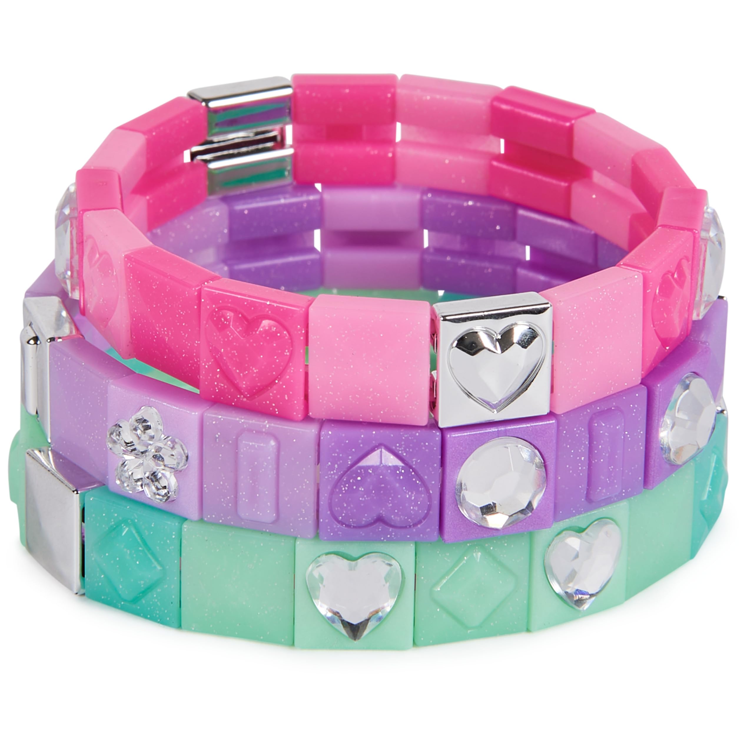 Cool Maker PopStyle Bracelet Maker Expansion Pack, 50+ Gem Beads, 3 Friendship Bracelets, Bracelet Making Kit, DIY Arts & Crafts Kids Toys for Girls