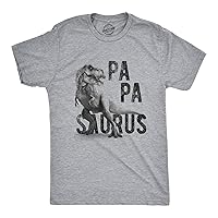 Crazy Dog T-Shirts Mens Papasaurus Tshirt Funny Trex Dinosaur Fathers Day Graphic Novelty T-Shirts for Dad with Dinosaurs
