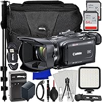 Ultimaxx Essential XA60 Camcorder Bundle - Includes: 2X 64GB Ultra Memory Cards, Spare Battery with Travel Charger, Lightweight Monopod, Ultra-Bright LED Light Kit & Much More (23pc Bundle)