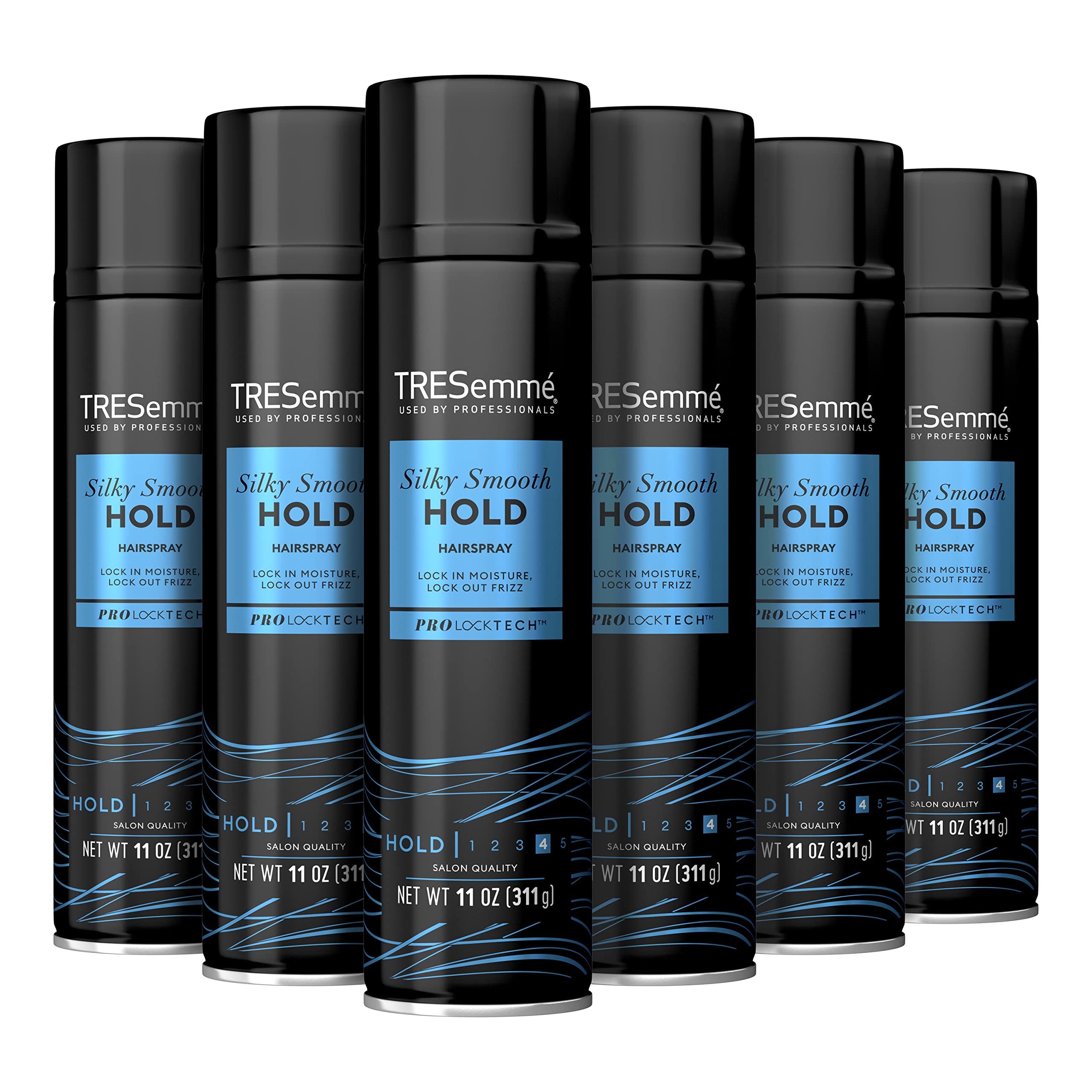 TRESemmé Silky Smooth Hold Hairspray Pack of 6 for 24-Hour Frizz Control & All-Day Humidity Resistance 11 oz