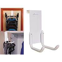 Dreambaby Strollerbuddy StrollAway Over The Door Baby Stroller Hanger – Heavy Duty Metal Hook Organizer with 50lbs Load Capacity – Model L256