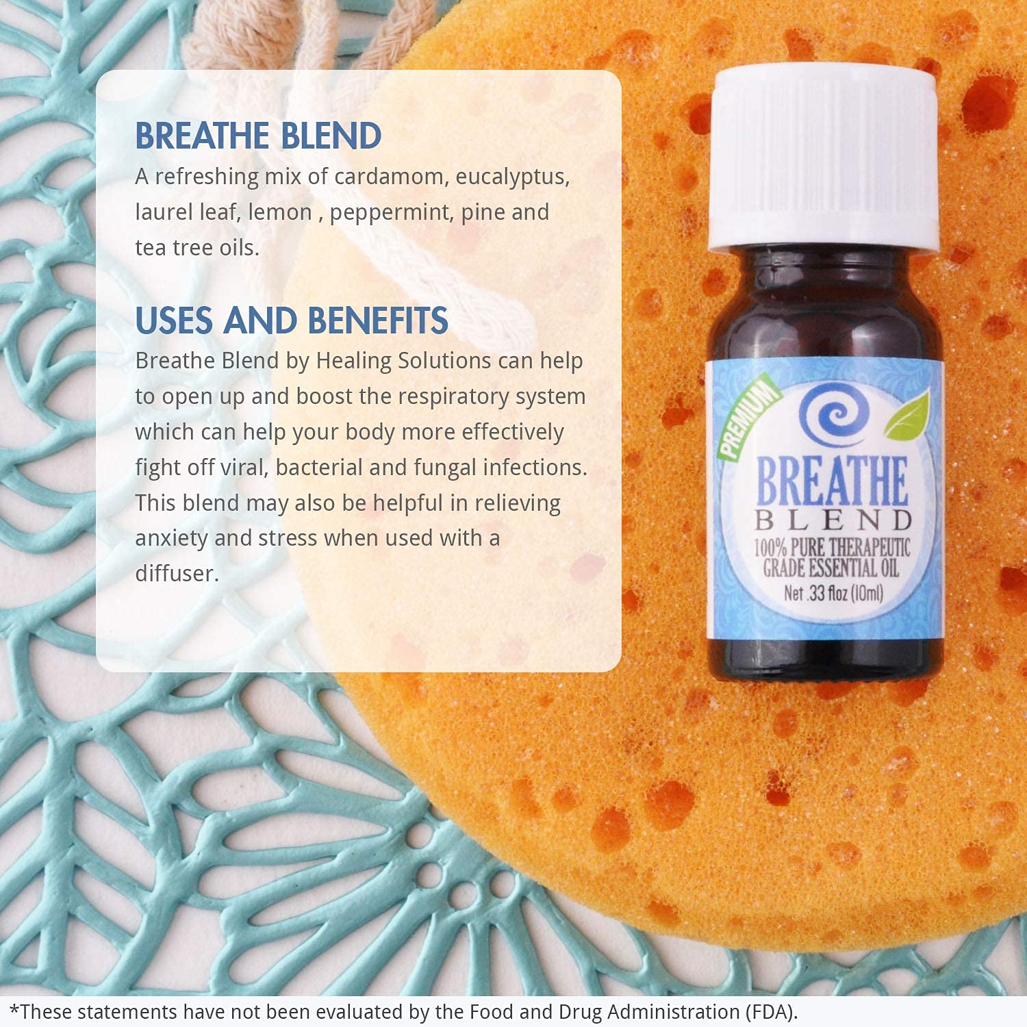 Breathe Blend Essential Oil - 100% Pure Therapeutic Grade Breathe Blend Oil - 10ml