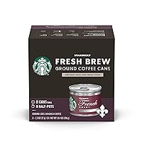 Dark Roast Fresh Brew Ground Coffee Cans — French Roast — 4 boxes (32 cans total)