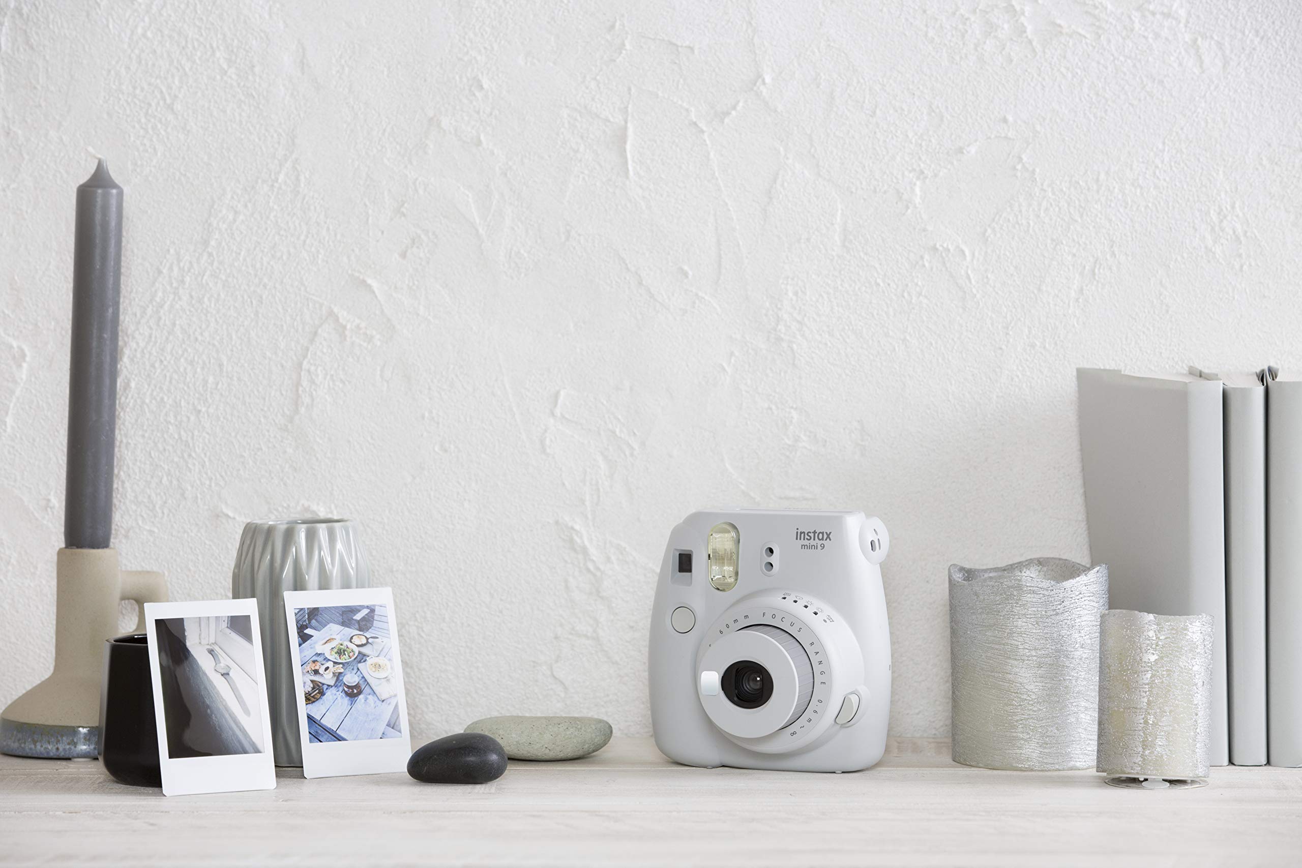 Fujifilm Instax Mini 9 Instant Camera, Smokey White