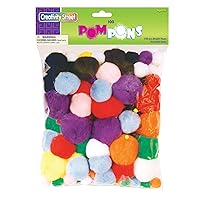 Creativity Street Pom Pons, Assorted Sizes and Colors, Pack of 100