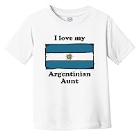 I Love My Argentinian Aunt Argentina Flag Niece Nephew Infant Toddler T-Shirt