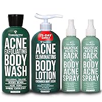 Acne Exfoliating Body Wash & Acne Eliminating Body Lotion & Salicylic Acid Back & Body Acne Spray