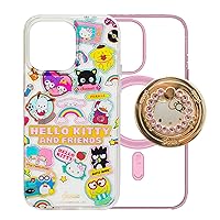 Sonix Hello Kitty and Friends Stickers Case + Hello Kitty Magnetic Phone Ring (Sanrio, Pink) for MagSafe iPhone 14 Pro Max