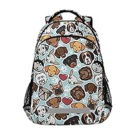 ALAZA Cute Dog Print Doodle Animal Backpack Purse for Women Men Personalized Laptop Notebook Tablet School Bag Stylish Casual Daypack