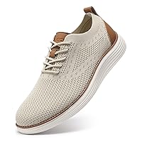 VILOCY Men's Mesh Dress Sneakers Oxfords Business Casual Walking Shoes Tennis Comfortable