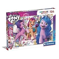 20345 Jewels My Little Pony 104pzs Puzzle Supercolor Pony-104 Pieces-Jigsaw Kids Age 6, Multicolored, M