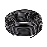Raindrip 052050 1/2-Inch Drip Irrigation Supply Tubing, 500-Foot, for Drip Emitters, Irrigation Parts, and Drip Systems, Black Polyethylene