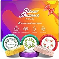 Shower Steamers Aromatherapy Gifts for Women - Variety Pack of 6 Shower Bombs with Natural Essential Oils, Self Care & Relaxation, Christmas Valentines Day Gifts for Her