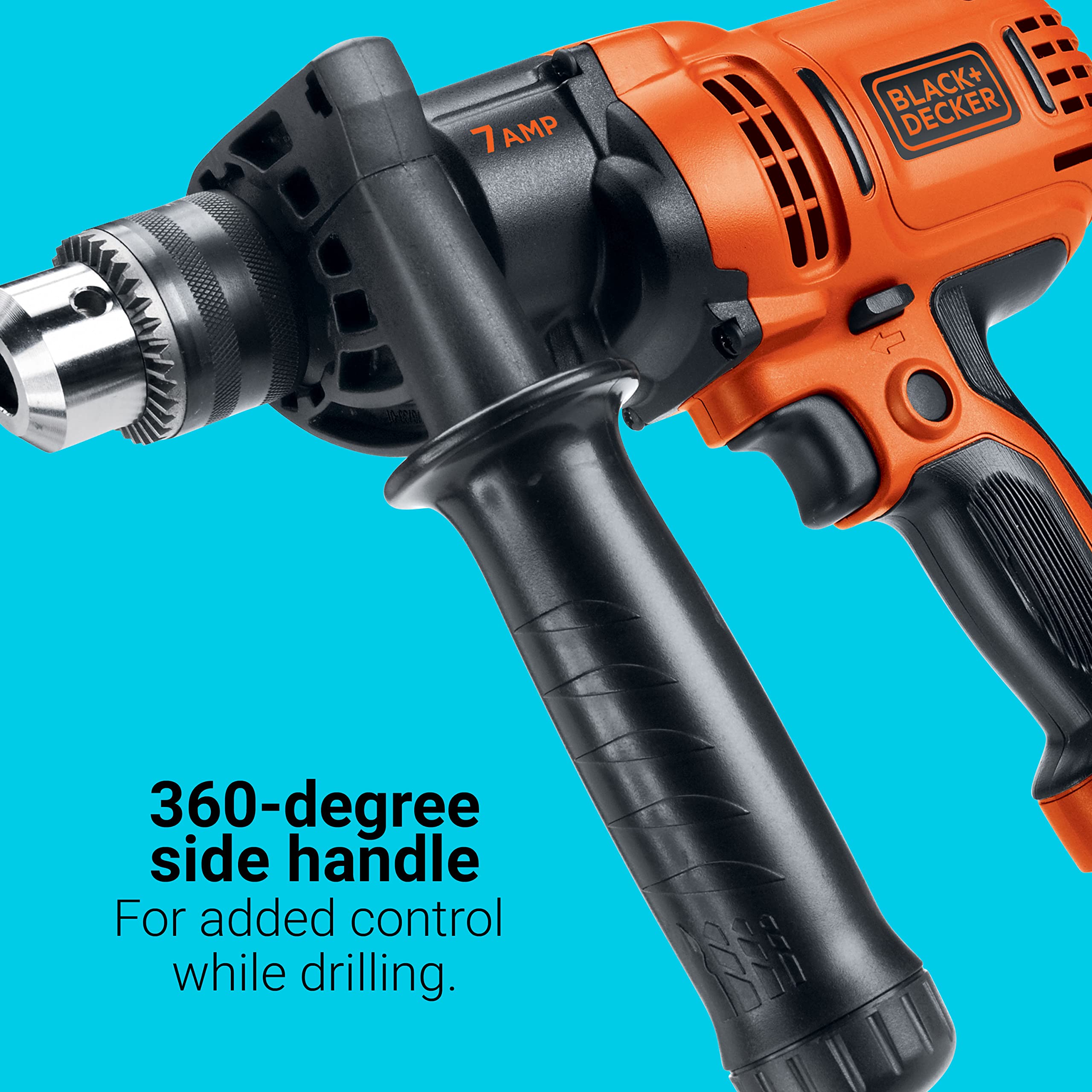 BLACK+DECKER 7.0 Amp 1/2 in. Electric Drill/Driver Kit (DR560)