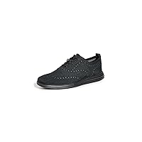 Cole Haan Men's Original Grand Knit Wing TIP II Sneaker, Black, 10.5 M US