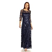 Adrianna Papell Women's Embroidered a Line Gown